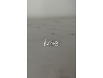 Love náušnice kamínková