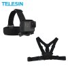 TELESIN Chest Belt Head Strap Mount for GoPro Hero 8 7 6 Hero 5 4 3