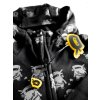 Oboustranná prodloužená mikina/bunda NINJA - černá (Velikost 98)